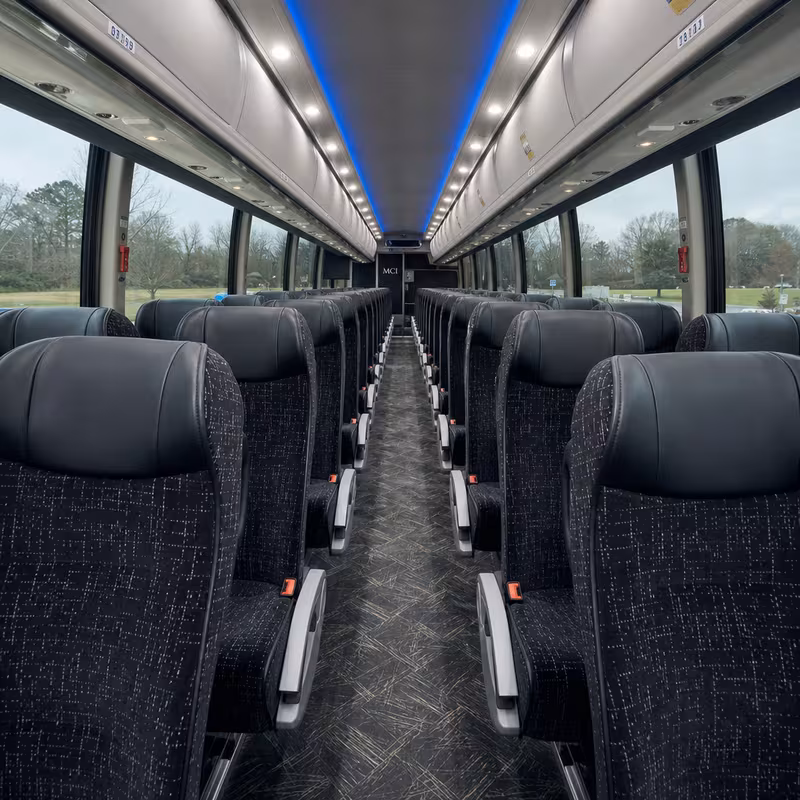 40-56 Passenger Charter Bus Interior