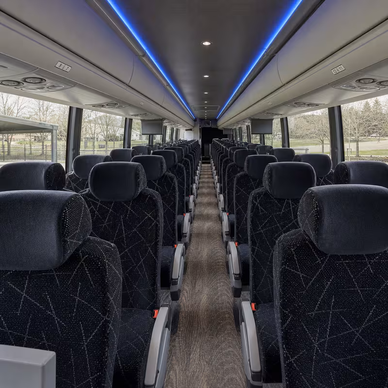 40-56 Passenger Charter Bus Interior