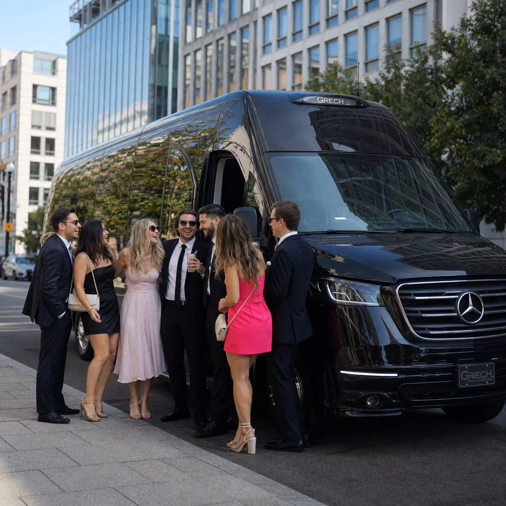Bachelor and bachelorette party bus