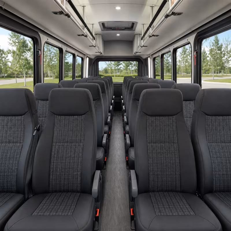 15-35 Passenger Minibus Interior