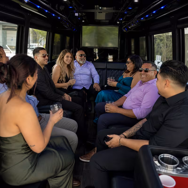 Black Mercedes Sprinter van staged for an Washington Private Event Transportation group