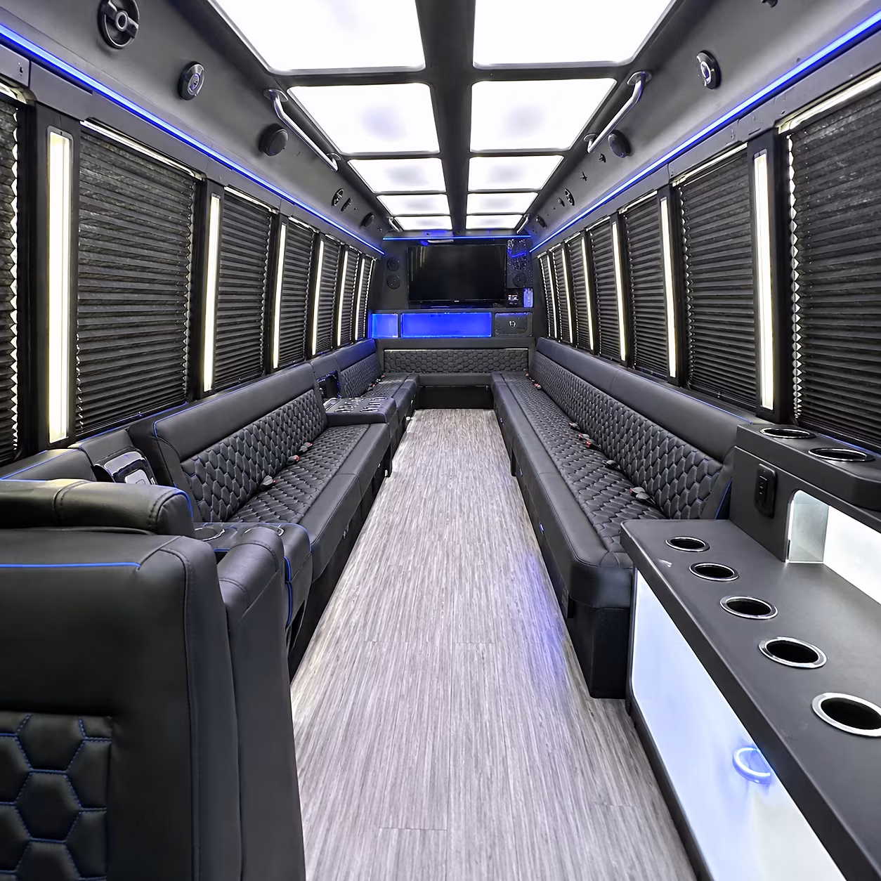 Washington Bachelor & Bachelorette Transportation party bus interior
