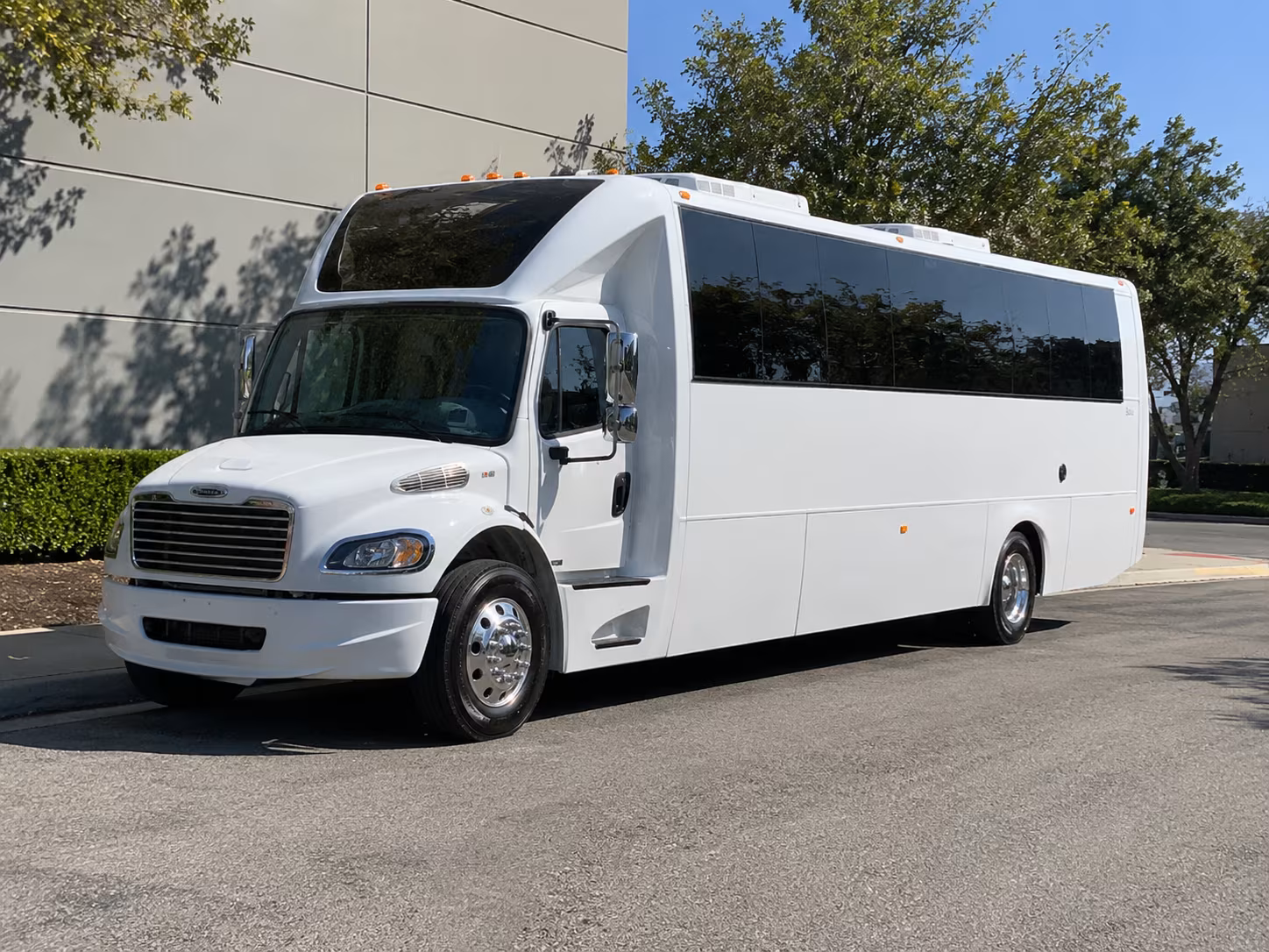 Washington Birthday, Sweet 16, & Quinceañera Transportation party bus exterior