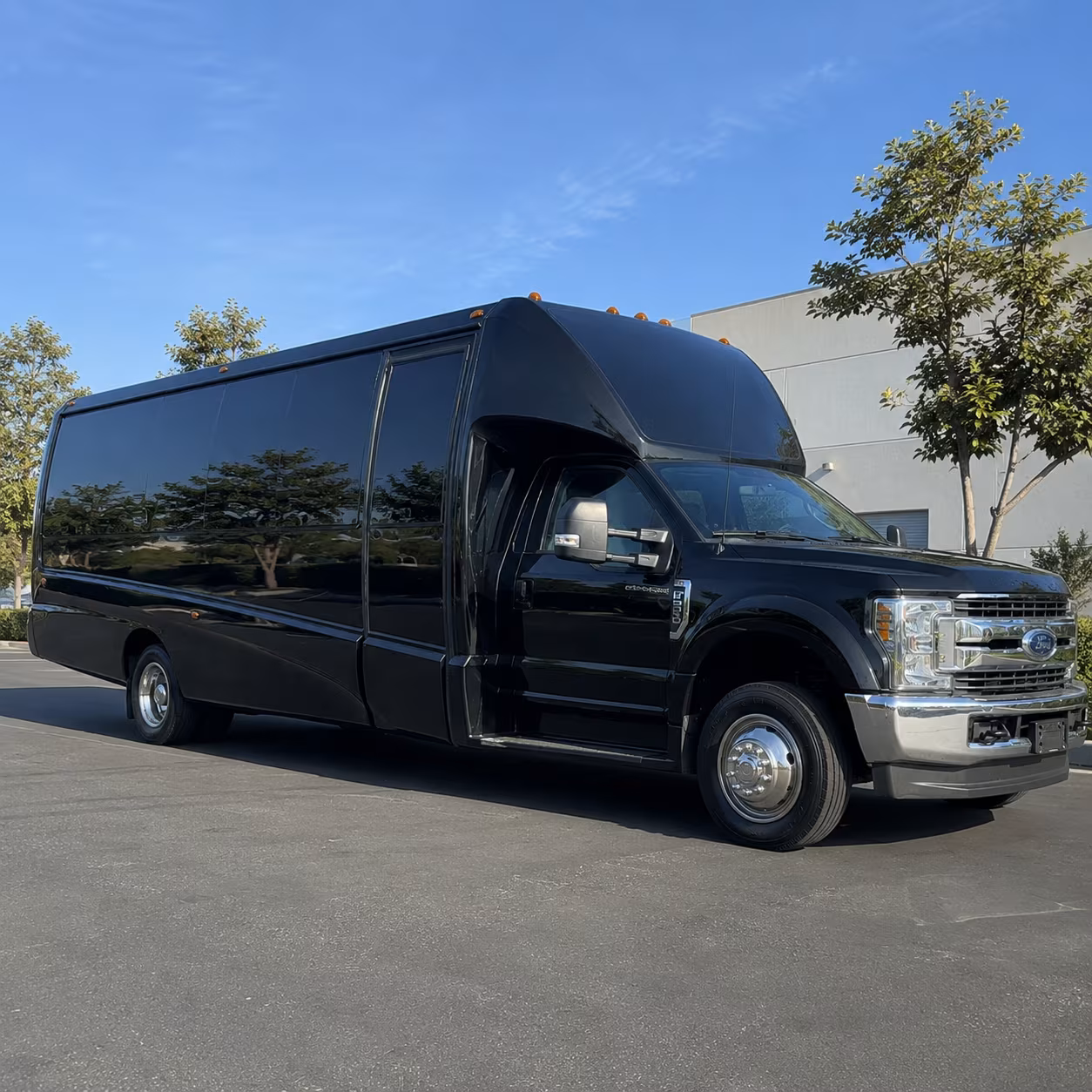 Washington Birthday, Sweet 16, & Quinceañera Transportation party bus exterior