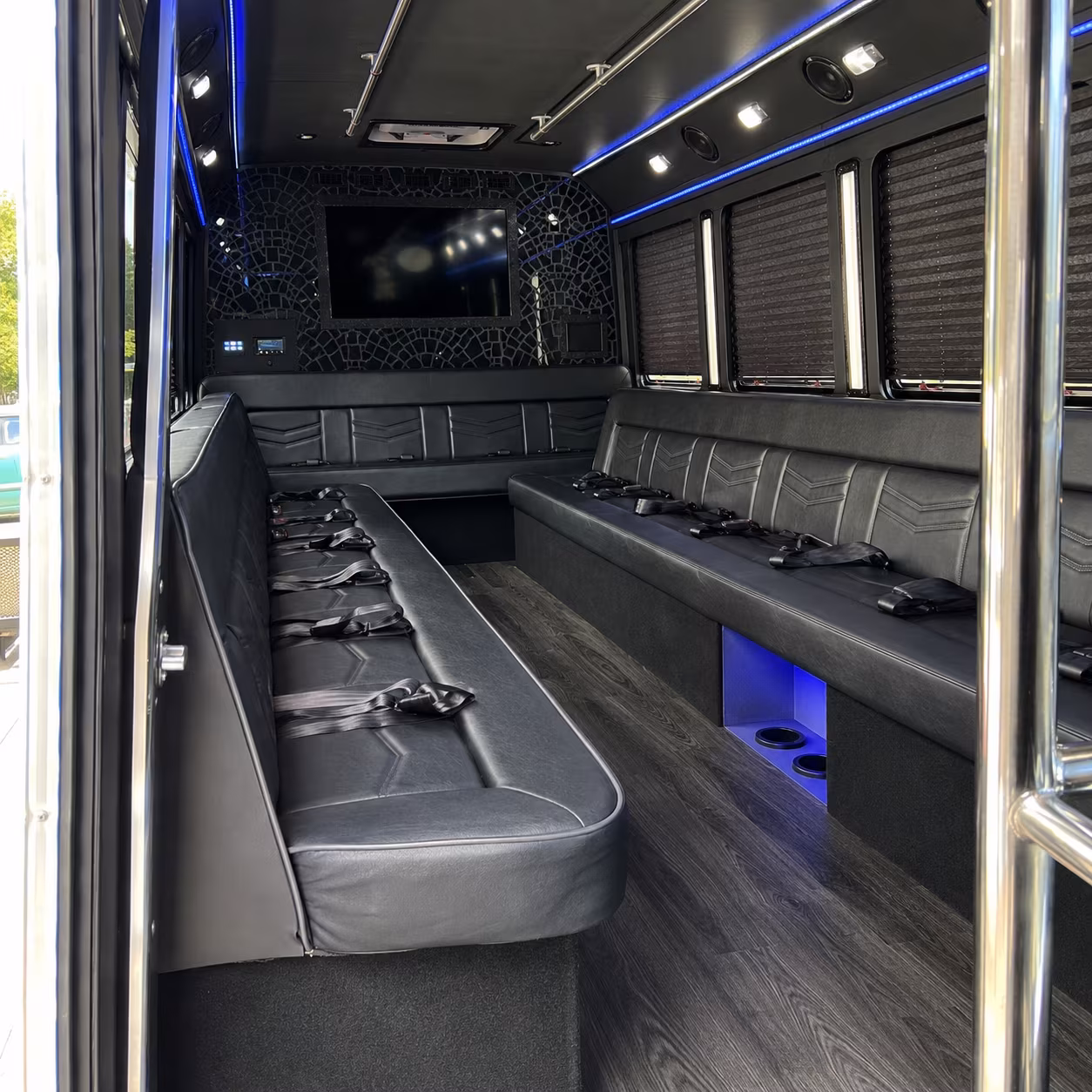 Washington Private Event Transportation party bus interior