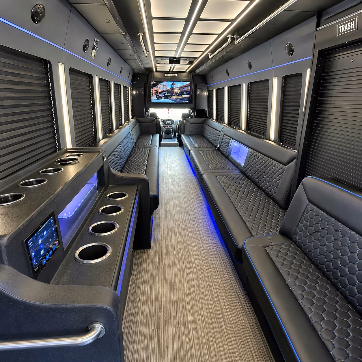 Washington Sporting Event Transportation party bus interior