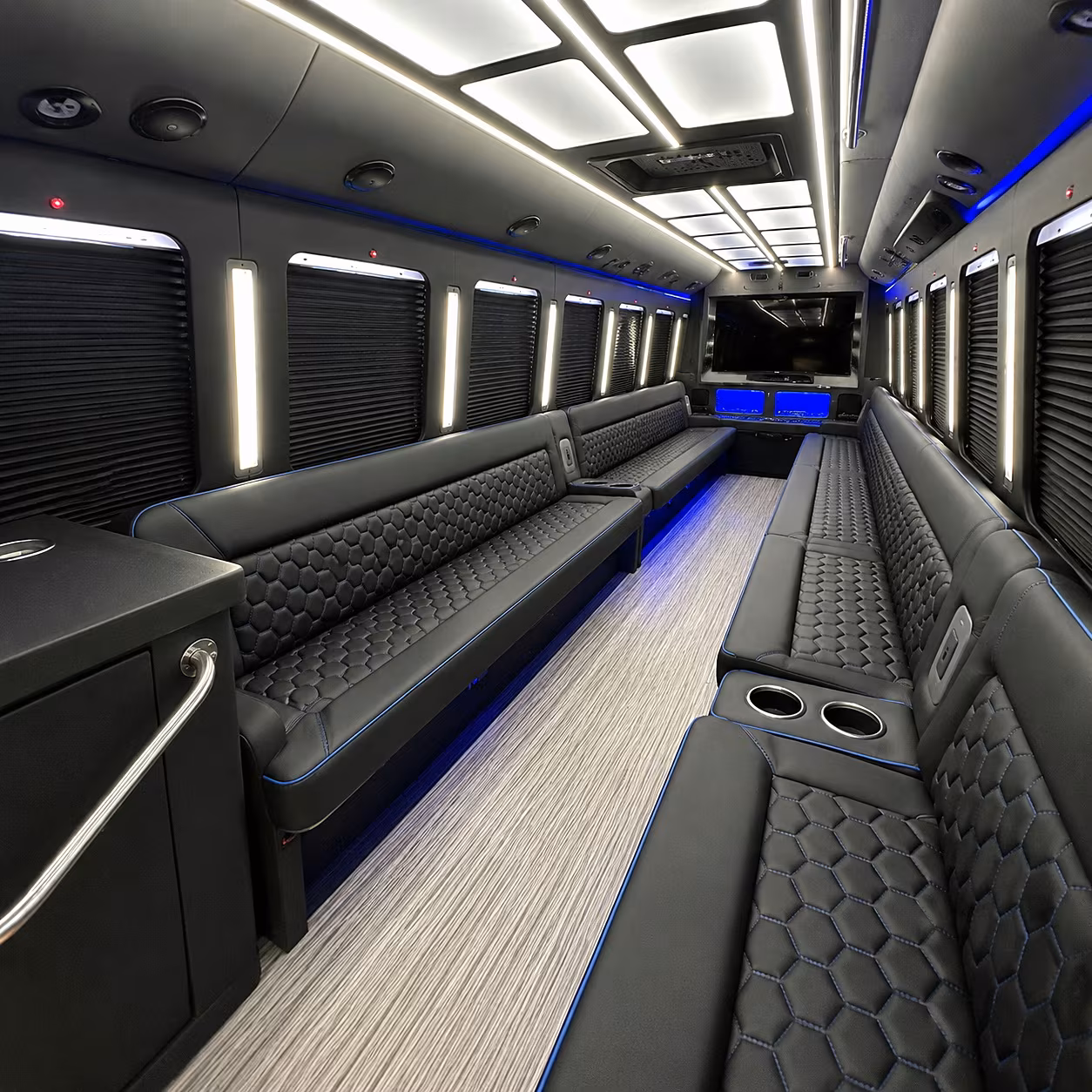 Washington Winery Tour & Pub Crawl Transportation party bus interior